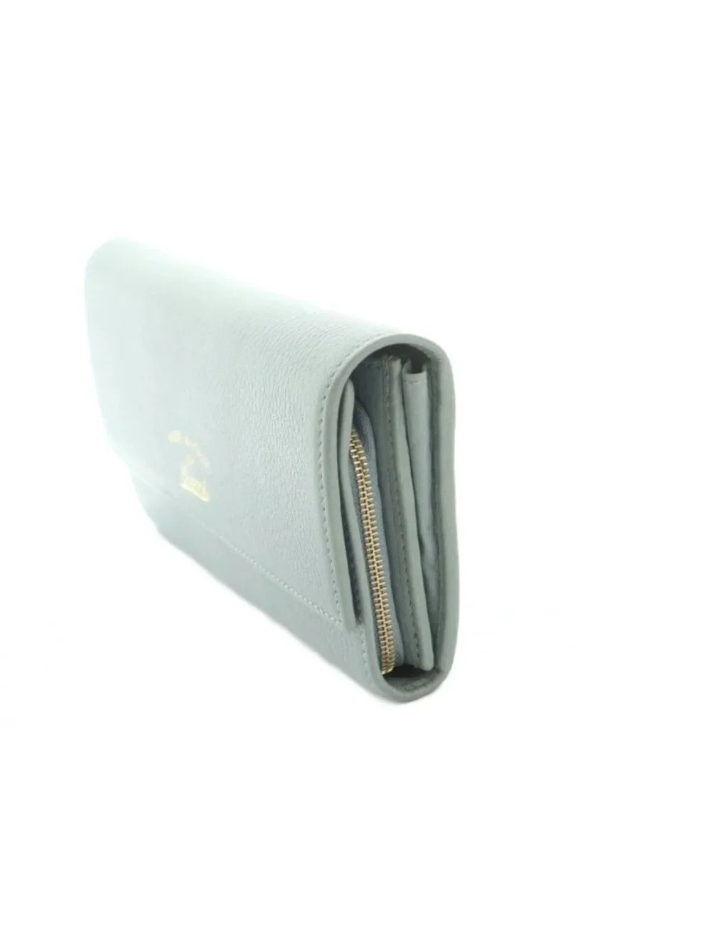 ★SOLD★ Gucci Flora Wallet Flap Coin Purse Light Blue - Picture 3 of 8